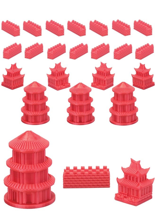 BKPrint3D Custom Civilizations for Catan Board Game | Replacement Player Sets | Settlers Pieces | Base Cities Settlements Roads | 3D Printed | (China Base Set) - Image 1